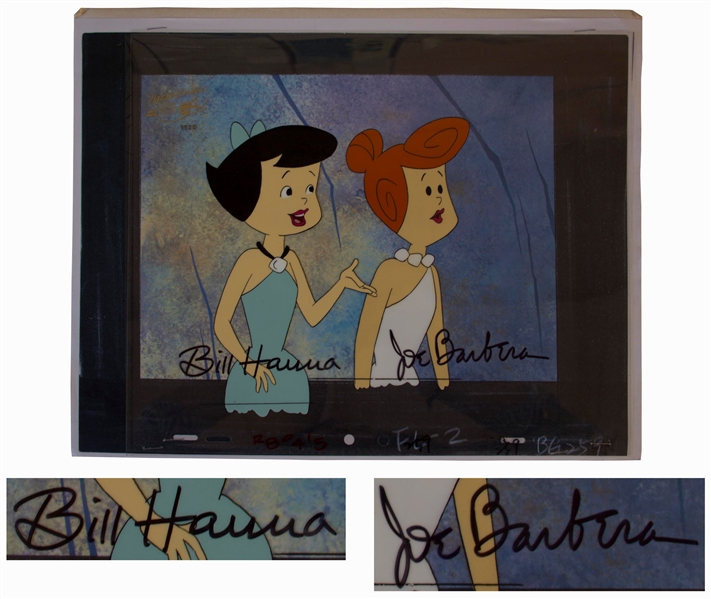 Hanna & Barbera Signed Original Hand-Painted Production Cel for ''The Flintstones''